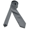 Pensee Silk Skinny Jacquard Woven Self Bowties Thin Stripe Polyester Neckties