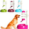 Pet Dish Water Drinker Dispenser Food Feeder Stand Bowl Bottle Plastic Dog Cat Lick