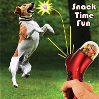 Pet Food Launcher Dog Feeder Training Award Fun Toy Cat Interact Game Snack