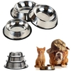 Pet Portable Travel Feeding Dish Food Feeder Water Single Bowl Dog Cat Puppy Stainless Steel