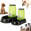 Pet Puppy Cat Automatic Food Feeder Water Bottles Dispenser Food Dish Bowl