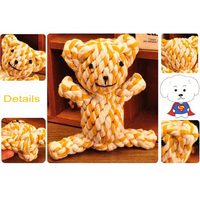 Pet Toy Braided Bear Chew Knot Strong Cotton Rope Dog Puppy Play Cute Lovely FunTeeth