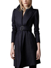 Pinched Waist Long Coat Upscale Warm Woolen Women Slim Overcoat