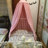 Pink Cotton Canopy Bed Netting Mosquito Bedding Net Bed Valance Baby Kids Reading Play Tents