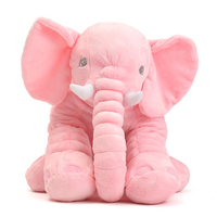 Pink Large Elephant Pillows Cushion Baby Plush Toy Stuffed Animal Kids Gift