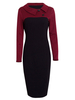 Plaid Patchwork Women Elegant Work Pencil Dress