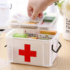 Plastic 2 Layers Health Pill Medicine Storage Box Drug Bottle First Aid Kit Case