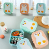 Plastic Cute Penguin Bento Box Kids Lunch Box Food Container Box Microwavable