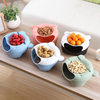 Plastic Double Layer Snack Box Multipurpose Lovely Bear Shape Phone Stand Holder Food Storage Holder