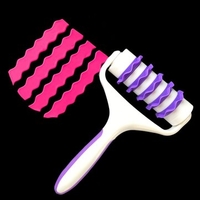 Plastic Fondant Cake Border Cutter Dough Pastry Embosser Biscuit Roller