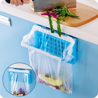 Plastic Kitchen Cupboard Drawer Door Trash Bag Rack Dustbin Hanging Storage Rack