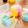 Plastic Seasoning Box With Handle Detachable Bottle With Spoon Kitchen Supplies