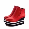 Platform Ankle Stripe Ankel Slip On Waterprooof Boots