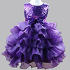 Pleated Sequins Patchwork Sleeveless O-neck Princess Dress For Kids Girl