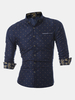 Plus Size 3D Printing Casual Business Long Sleeve Slim Fit Quality Dress Shirts for Men