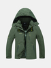 Plus Size Autumn Spring Waterproof Climbing Outdoor Detachable Hood Jacket for Men