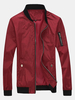 Plus Size Baseball Slim Fit Arm Zipper Pocket Windproof Solid Color Blazer Jacket for Men