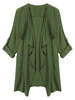 Plus Size Brief Casual Long Sleeve Chiffon Cardigan