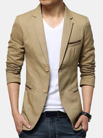 Plus Size Business Casual Slim Fit Solid Color Fashion Blazers for Men