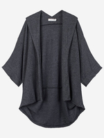 Plus Size Casual Batwing Sleeve Knit Lapel Women Cardigan