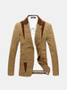Plus Size Casual Business Fashion Stitching Solid Color Cotton Slim Fit Blazers for Men