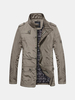 Plus Size Casual Business Winter Thicken Epaulets Warm Waterproof Jacket for Men