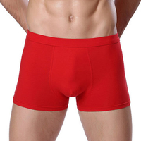 Plus Size Casual Cotton Mid Rise Breathable U Convex Boxer Briefs for Men