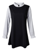 Plus Size Casual Ruffles Sleeve Stand Collar Dress For Women