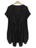 Plus Size Casual Short Sleeve Linen Loose Cardigan