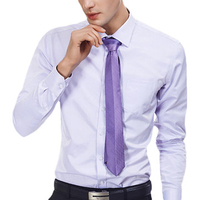 Plus Size Casual Soft Breathable Solid Color Long Sleeve Dress Shirts for Men