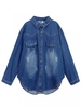 Plus Size Casual Vintage Long Sleeve Denim Jacket