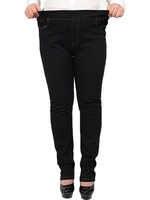 Plus Size Casual Women High Waist Elastic Denim Jeans
