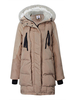 Plus Size Casual Zipper Knit Patchwork Hood Down Coat