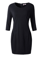 Plus Size Cotton Half Sleeve O-Neck Slim Mini Dress