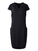 Plus Size Deep-V Pockets Solid Color Sexy Pencil Dress