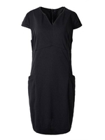 Plus Size Deep-V Pockets Solid Color Sexy Pencil Dress