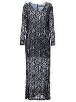 Plus Size Elegant Lace Split V Neck Party Women Dress