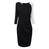 Plus Size Elegant Patchwork Bodycon Half Sleeve Women Dress