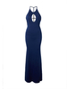 Plus Size Elegant Strap Backless Sheath Maxi Dress