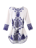 Plus Size Floral Printed Long Sleeve Summer Beach Mini Dress
