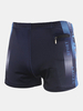 Plus Size Hot Spring Zipper Pocket Shorts Surf Swimming Printing Boxers Swim Trunks for Men