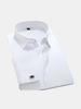 Plus Size Long Sleeve Cotton Solid Color Soft Breathable Dress Shirts for Men