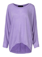 Plus Size Loose Batwing Sleeve Soild Women T-shirt