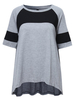 Plus Size Loose Casual Half Sleeve Mixed Colors T-shirt
