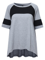 Plus Size Loose Casual Half Sleeve Mixed Colors T-shirt