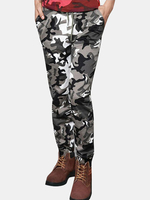 Plus Size Mens Fashion Camouflage Outdoor Casual Elastic Waist Pencil Pants