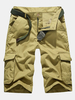 Plus Size Mens Summer Cotton Big Pockets Casual CottonCargo Shorts