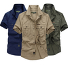Plus Size Military Cargo Shirt