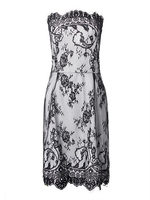 Plus Size Off Shoulder Lace Splicing Sexy Dress
