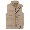 Plus Size Outdoor Casual Multi-Pocket Fishing Photographic Stand Collar Waistcoat for Men